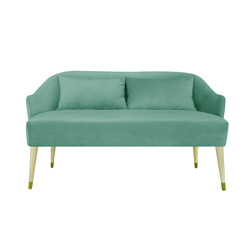 Emi 2 Seater Loveseat, Dark Mint