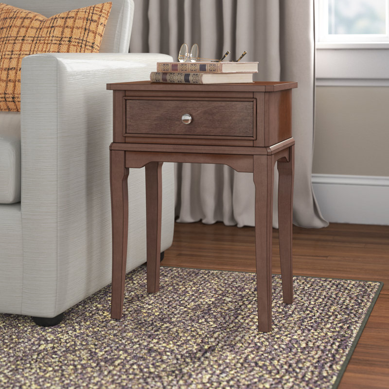 Frieda End Table with Storage, Brown