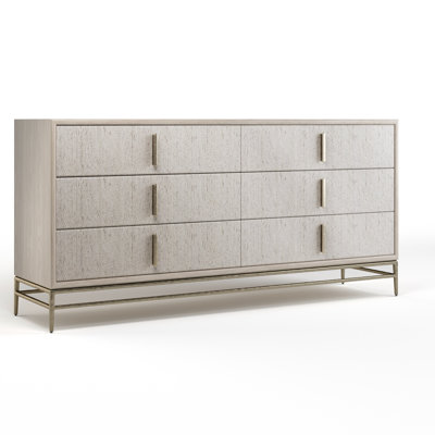 Water Solid Wood 76'' W 6 - Drawer Dresser