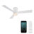 Axis 3 - Blade Indoor/Outdoor Smart Flush Mount Ceiling Fan with Remote Control and LED Light Kit Included, Works With Alexa and iOS / Android App-104550579-50618019-50618017