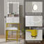 Dressing Table with 10 Bulbs, LED Light Mirror Makeup Vanity Desk with 2 Drawers and Stool-2111766015