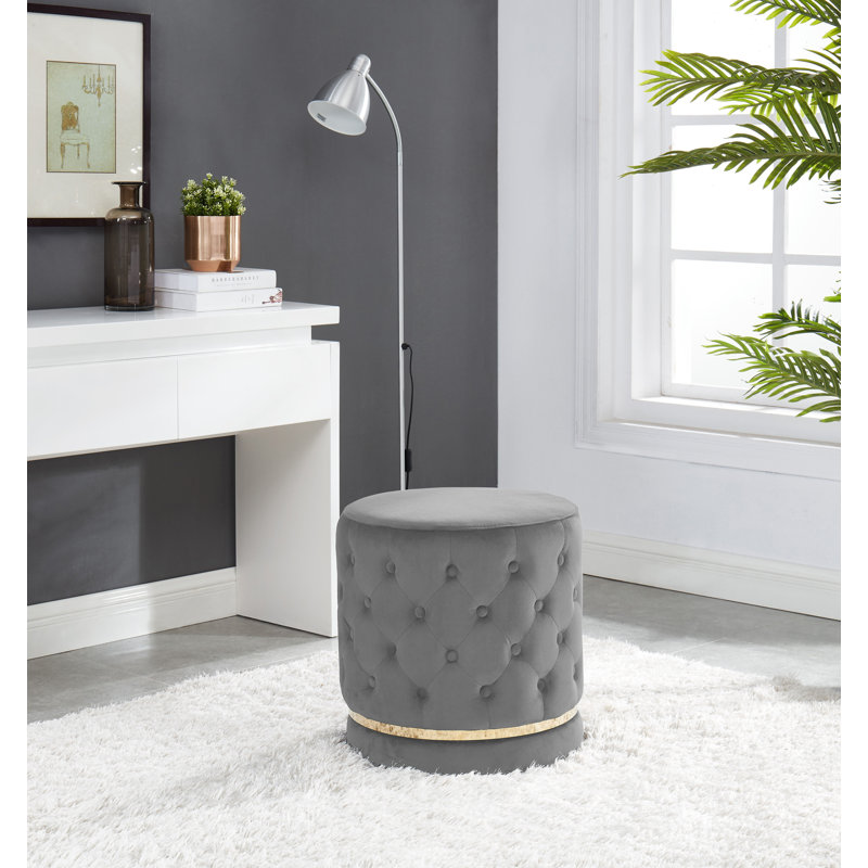 Tabouret de coiffeuse Crofton, Gris
