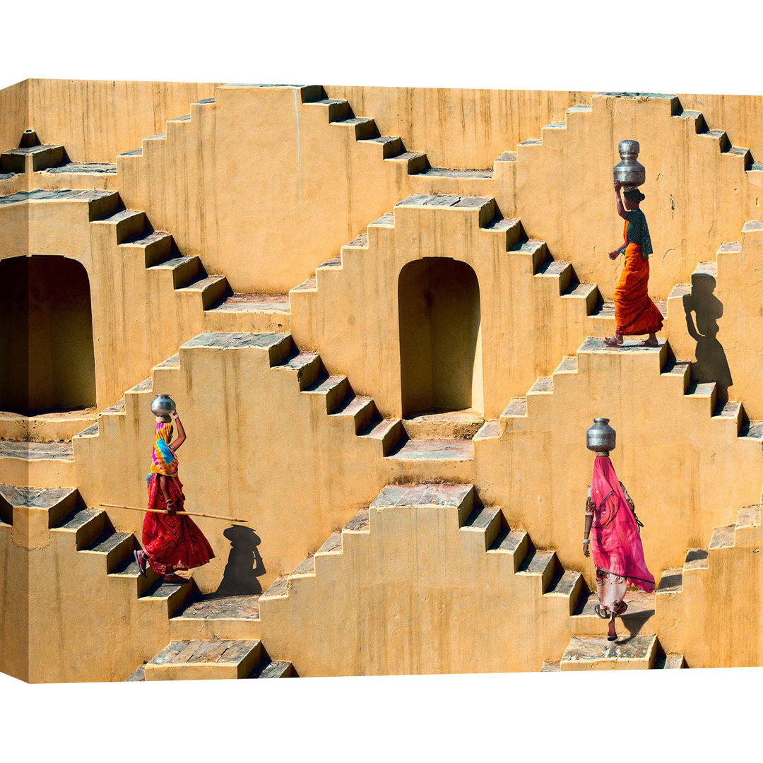 Leinwandbild Stepwell in Jaipur, India