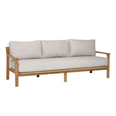 Lexy 82" Outdoor Olefin Patio Sofa, Taupe