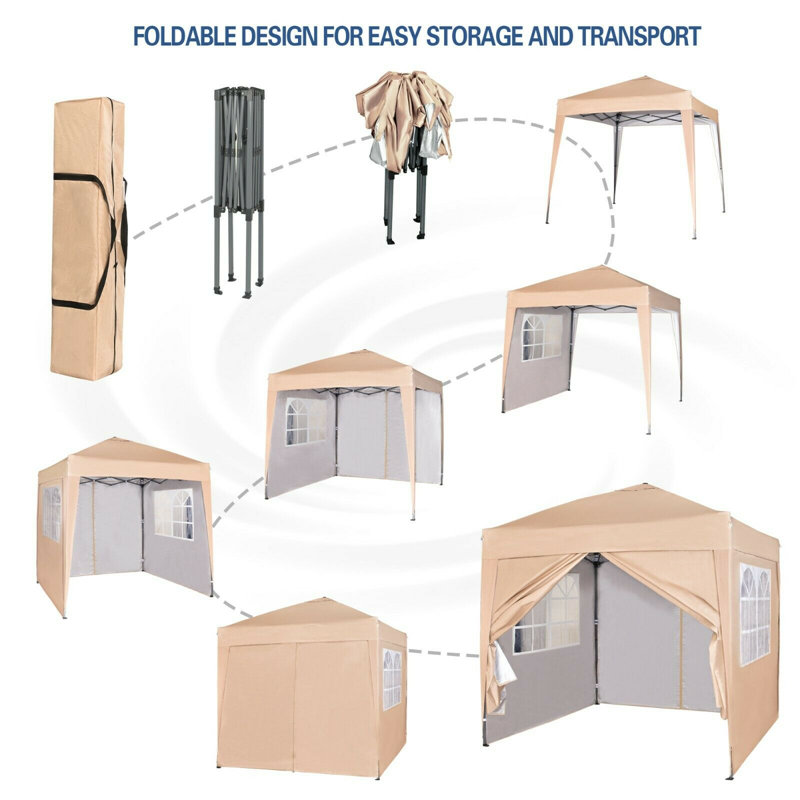 Jarrow Aluminium 2m x 2m Pop-Up Gazebo, Beige