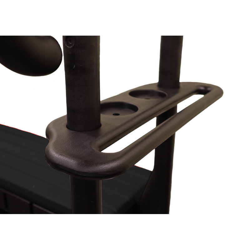 Black 36-Inch 3-Step Slip Resistant Spa Step with Handrails