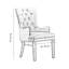 Jersey Velvet Dining Chair - Ergonomic Scoop Knockerback and Solid Wood Legs - Button back Armchair for Dining Room Living Room Restaurants-1914217193-1882518137