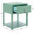 Elegant Yudi 21'' W Acacia Nightstand – Modern Wood Bedside with Gold Pull Drawer and Storage Shelf-1823502379