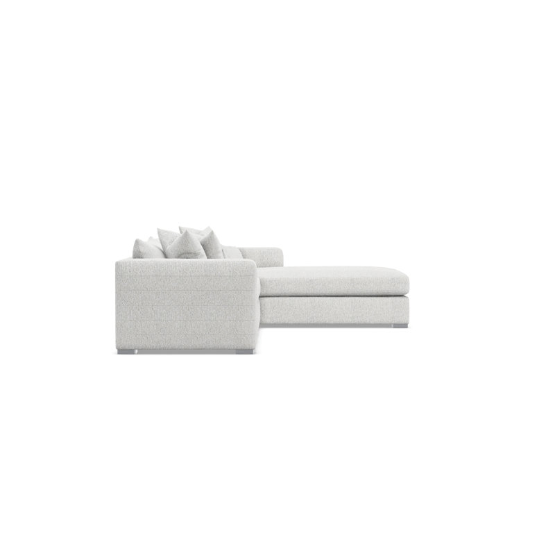 Sectional, Cream Boucle, Right Hand Facing