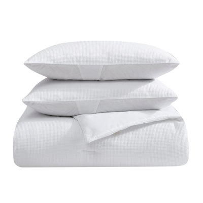 True Comfort Cotton Blend Waffle Comforter Set