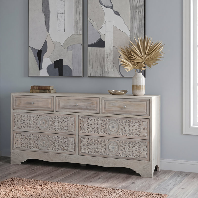 Taj 7 - Drawer Solid Wood Dresser