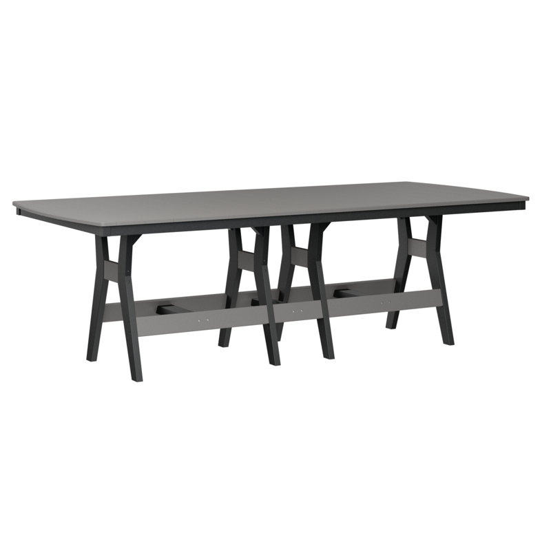 Table de salle à manger rectangulaire 96 po Berlin Gardens Harbor, Noir, Gris clair