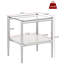 2 tables d'appoint rectangulaires en verre trempé - brun, pour intérieur, 48,5 cm x 40,1 cm x 54,4 cm, capacité de charge de 50 kg, 2 pièces, plateau moderne pour salon, 40,1 cm (l) x 48,5 cm (l) x 54,4 cm (h), 50 kg