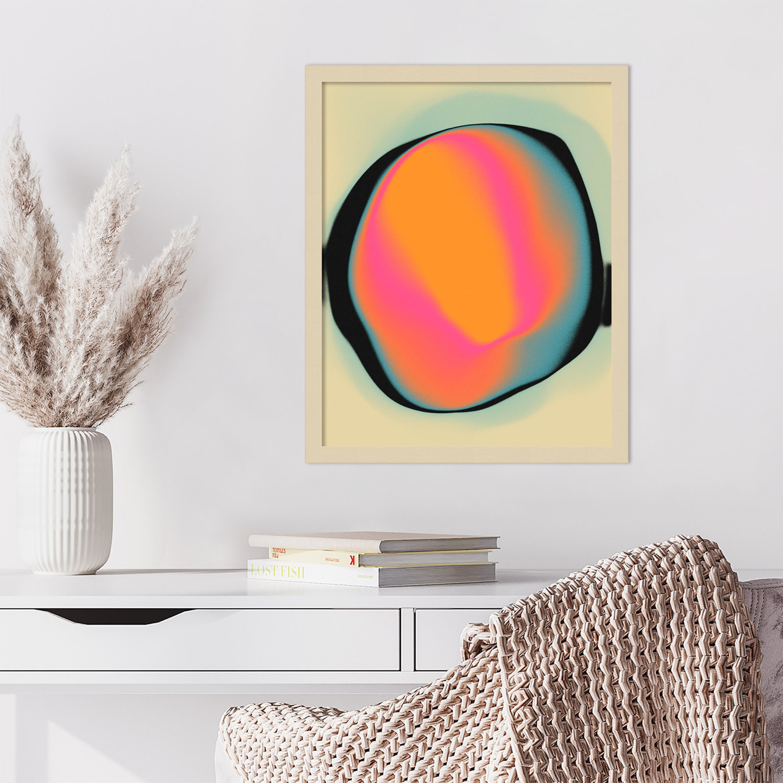 Ghost 2 by Jazzberry Blue, Brown, 21" H x 17" W x 1" D