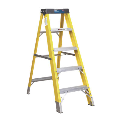 4 - Step Fibreglass Lightweight Folding Small Step Ladder