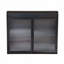 Armoire de rangement murale à 2 portes avec portes et tablettes en verre trempé-1249829797