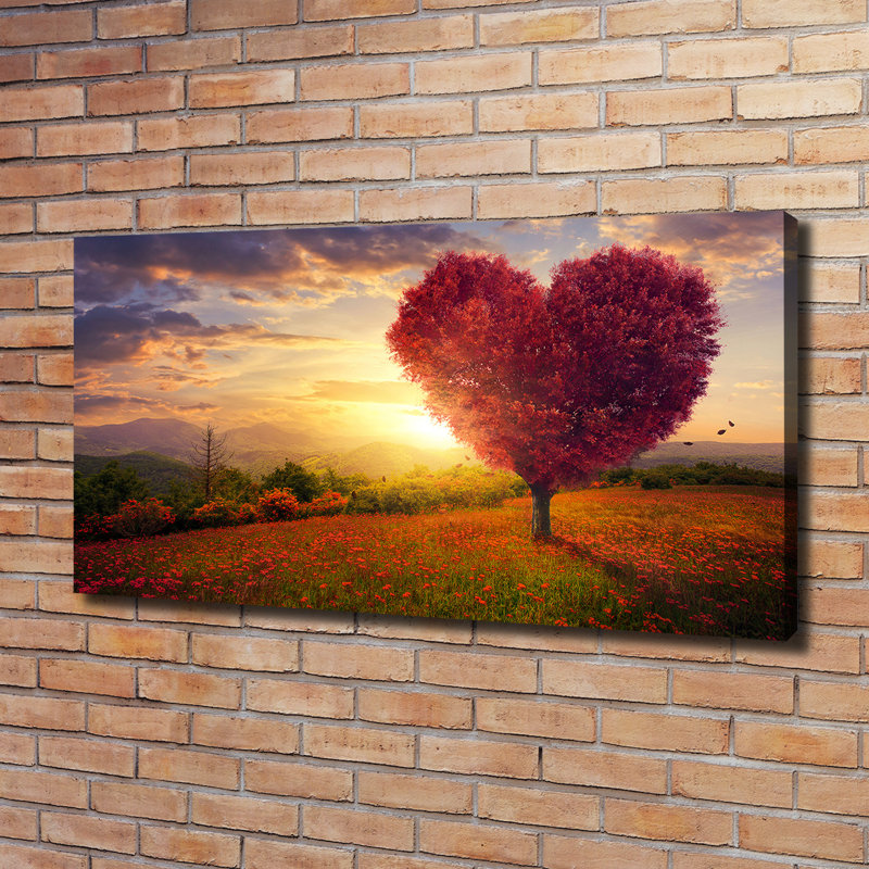 Tree Field Heart - Wrapped Canvas Print