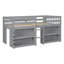 Lit plateforme mezzanine simple avec rangement à deux compartiments et éclairage à DEL pour chambre d'enfant