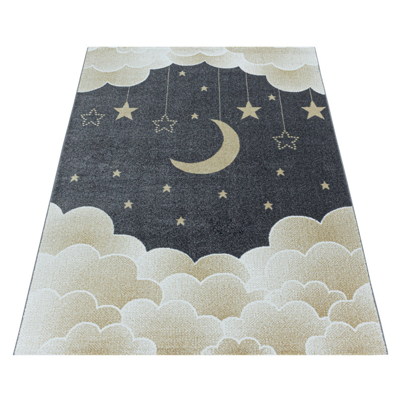Gilliland Flatweave Yellow/Grey Rug, Rectangle 160 x 230cm