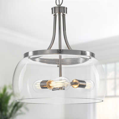 Luminaire suspendu moderne en verre transparent 