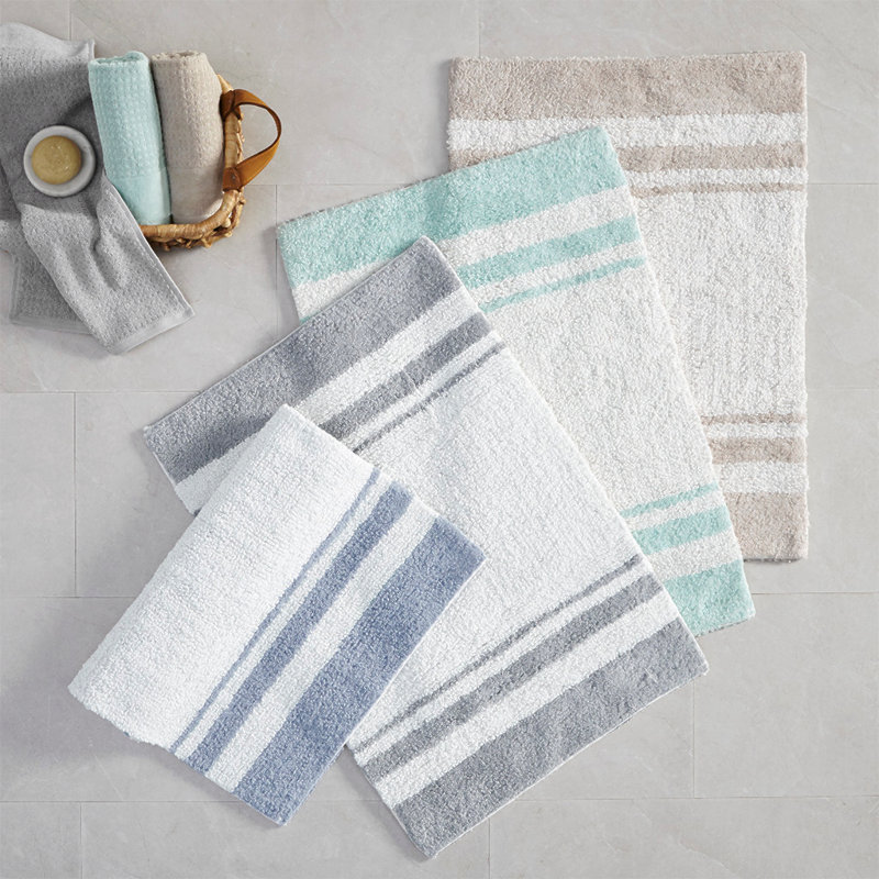 Reversible Bath Rug, 72" L x 24" W, Blue