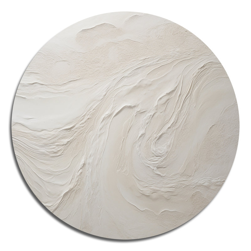 Clate - plage ronde, art en métal, H 16 po x l 16 po