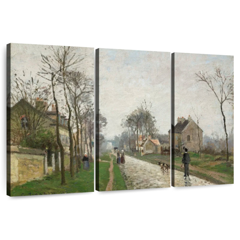 Alvord Route De Versailles Louveciennes effet de pluie 1870, H 24 po x l 38 po