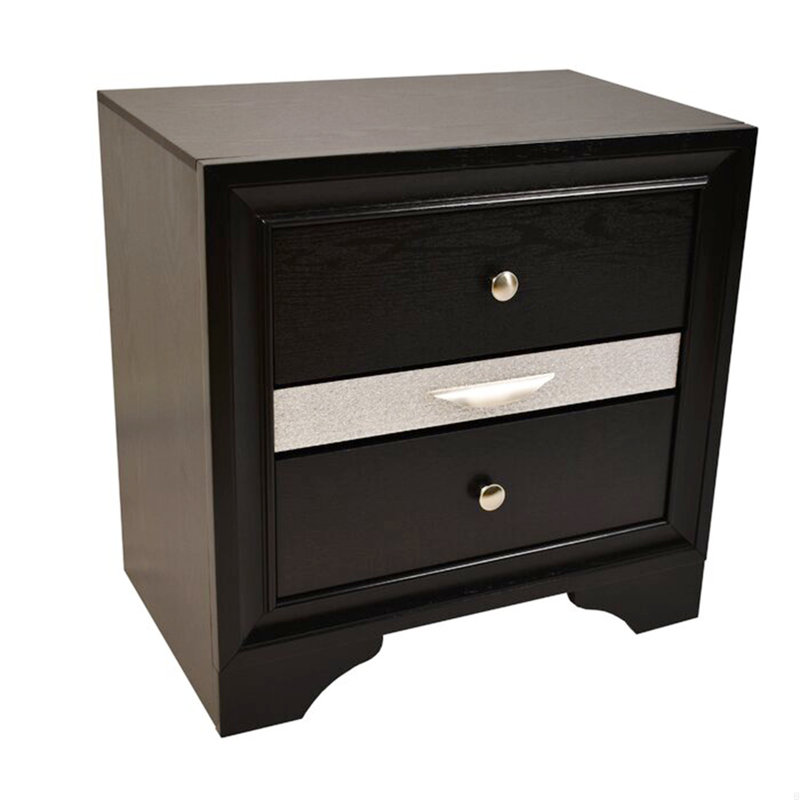Table de chevet 2 tiroirs en bois