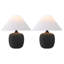 Lampe de table DEL minimaliste scandinave en fer / résine 18,25 po Delphi-1334829949
