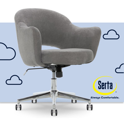 Chaise de bureau moderne en fausse fourrure Serta Valetta