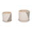 Ceramic Stoneware Saucer Planters with Perforated Design, Set of 2