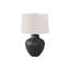 Lighting, 26"h, Table Lamp, Black Metal, Ivory / Cream Shade, Transitional