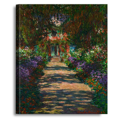 Sentier dans le jardin de Monet à Giverny par Claude Monet, reproductions d'art classique sur toile, estampe numérique sur toile pour la décoration intérieure