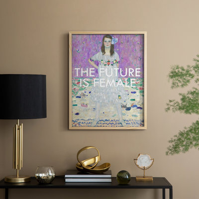 «Masterful Snark - The future is femelle», reproduction encadrée - bois massif