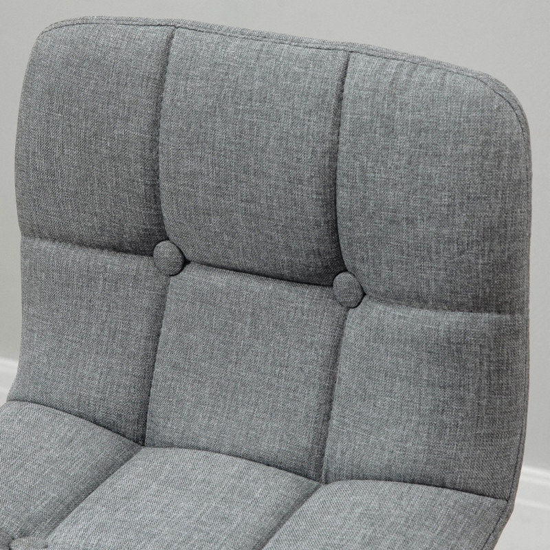 Upholstered Counter Stool with Metal Frame