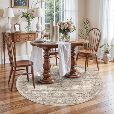 Washable Area Rugs - Large Rugs for Living Room Stain Resistant Carpet Vintage Rugs for Bedroom with Non Slip Backing Home Decor Floor Decoration Mat
