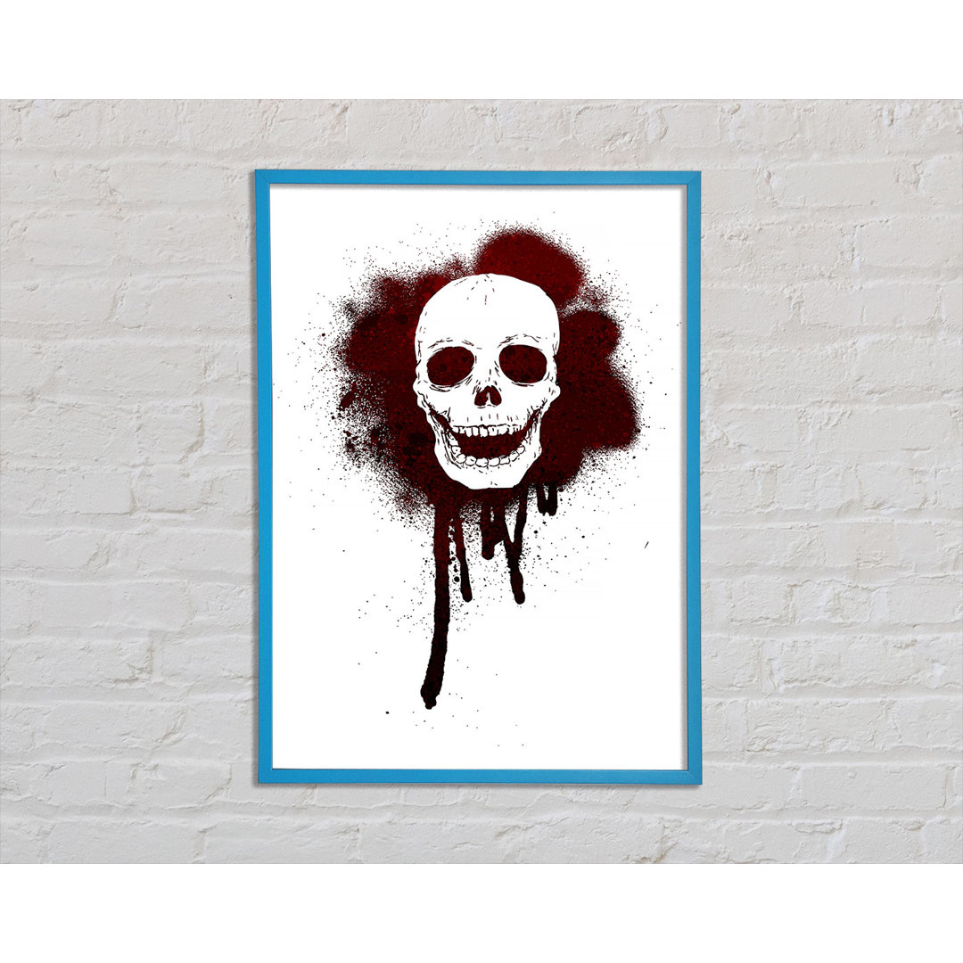 Spray Paint Skull Gerahmter Druck Wandkunst