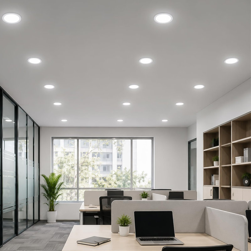 Recessed Ceiling Downlights Cool White 6400K Ultra Slim Flush Mount Panel Lights Adjustable Spot Lights for Home Kitchen Bedroom Bathroom  5 Pack
