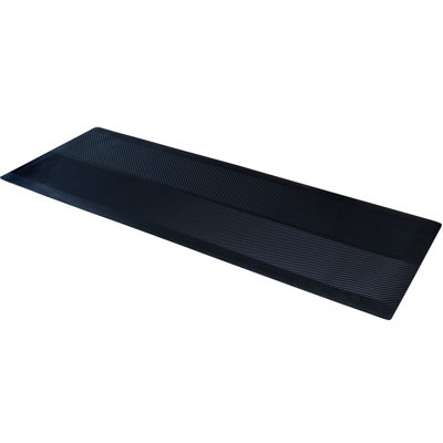 Indoor/Outdoor Rubber Runner Mat, Door Mat For Floor Protection, 27", Black