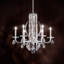 Siena 6 Light 24.5in x 23.5in Chandelier with Crystal Tusks in Polished Stainless Steel with Clear Radiance Crystals-1475142380-1475142419