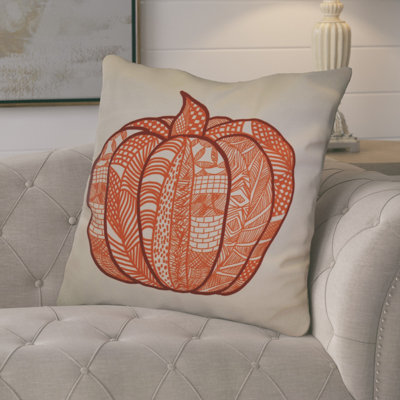 Flipping for Fall Pumpkin Patch Square Pillow Cover & Insert