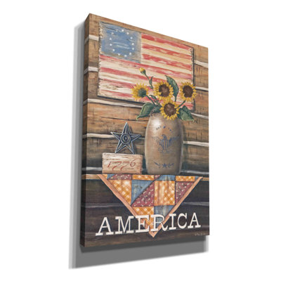 «Rustic America» par Pam Britton, reproduction d'art sur toile tendue