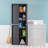 Storage Cabinet, Plastic Closet Organizer, 4 Adjustable Shelves, Gray