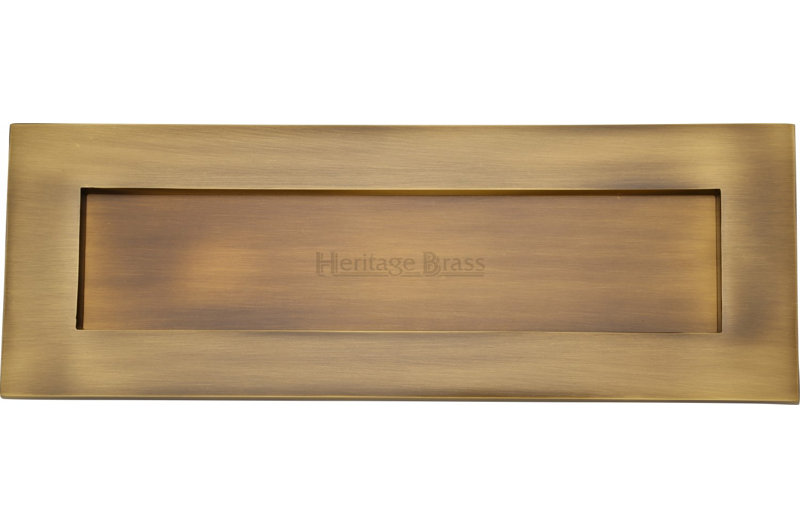 Heritage Brass Heritage Letterplate, 9.6 cm H x 30.5 cm W, Antique Brass