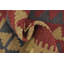 Tapis zone en laine noué la bourgogne/gris 5 pi 1 po x 8 pi one-of-kind Lorain