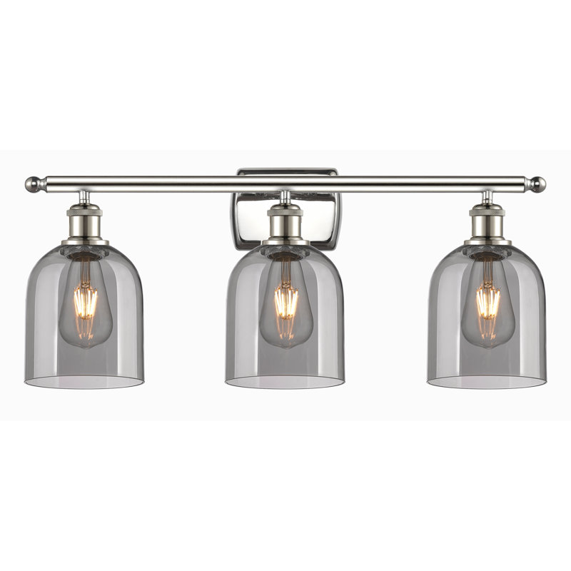 Anacaren 3 - Light Dimmable Vanity Light, Light Smoke, Polished Nickel
