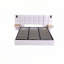 Lit plateforme tapissier hydraulique avec rangement en velours avec 2 tablettes, 2 lampes de lecture et port USB-2007521295