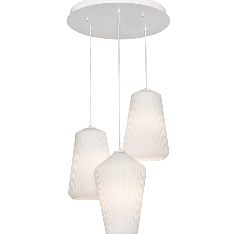 Moraima 3 - Light White Cluster Pendant
