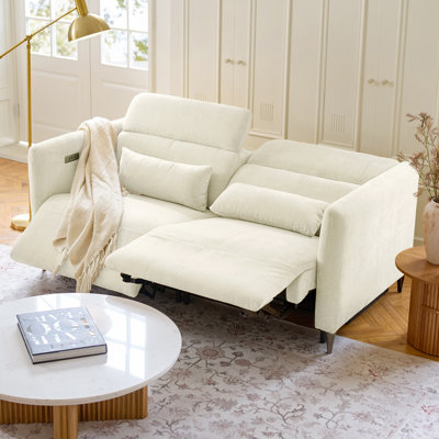 Teekam 73.25"W Power Reclining Zero Gravity Sofa with Adjustable Headrest And Footrest