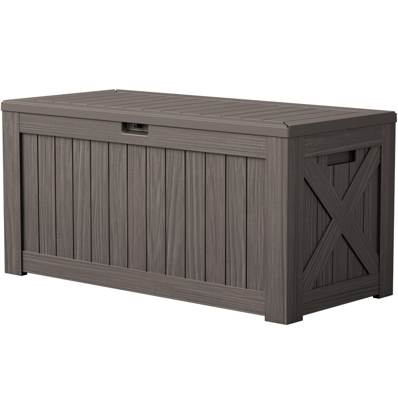Boîte de rangement verrouillable 120 gallons, Brown